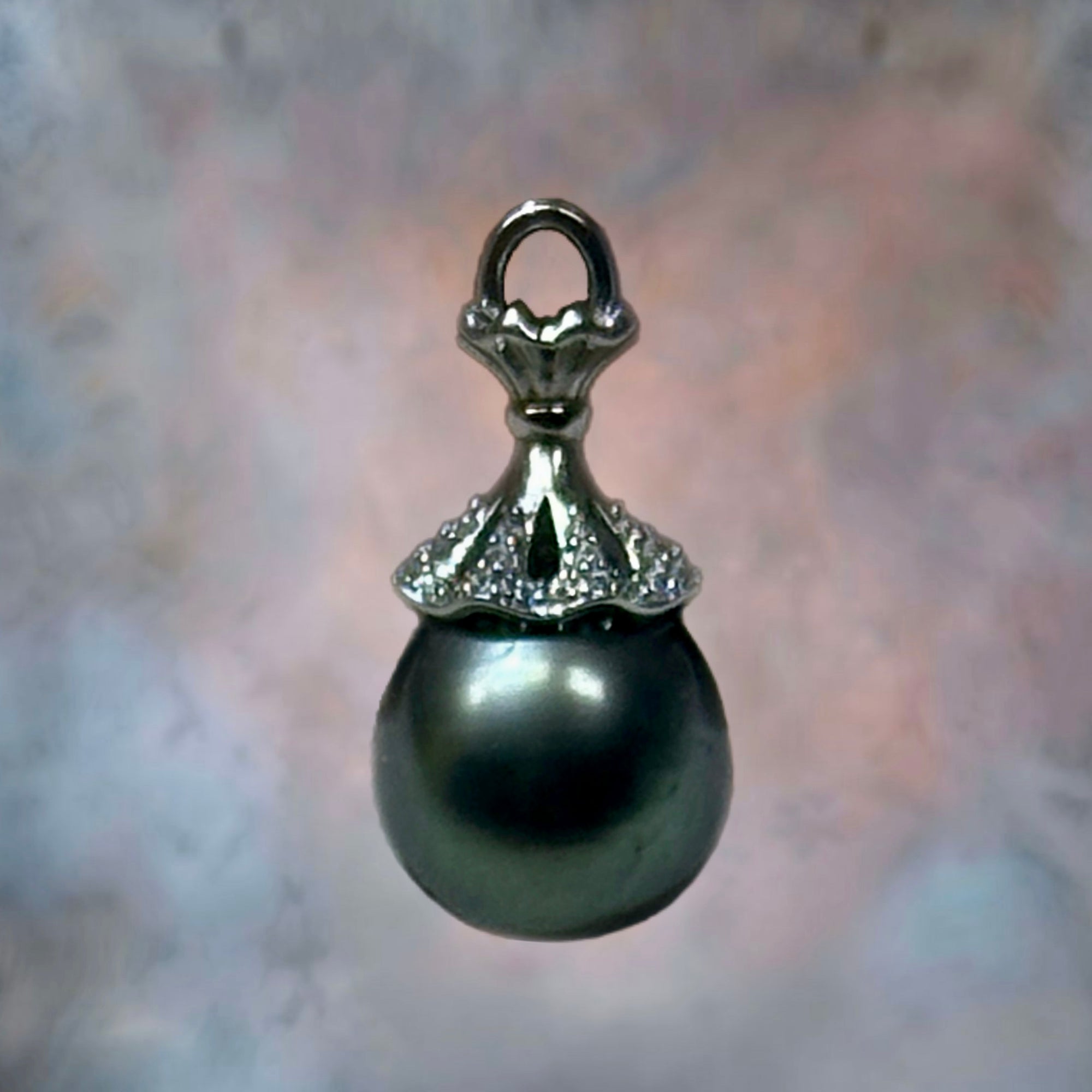 Sterling Black Tahitian Necklace with Certificate